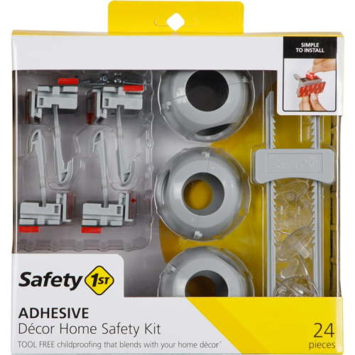 Safety 1st Adhesive Décor Home Safety Kit (24pc), Grey