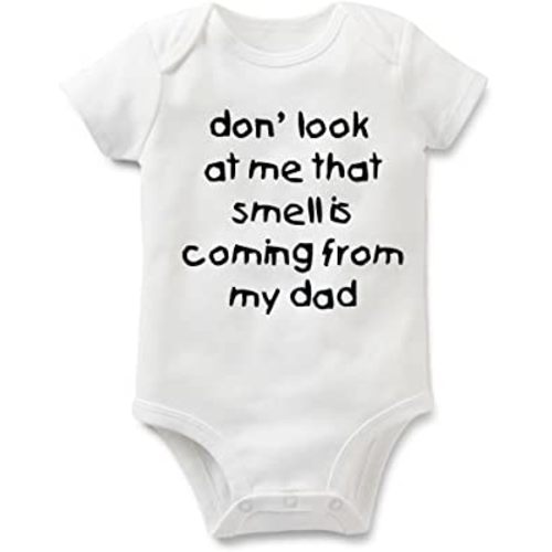Rocksir Funny Slogan Super Soft Cotton Comfy Baby Short Sleeve Bodysuit (dad1, 9m)