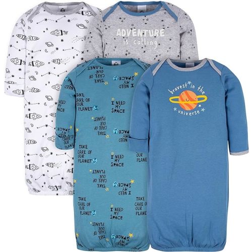 Gerber Baby Boy and Girls 4-Pack Sleeper Gown