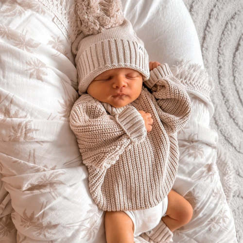 Newborn Sweater - Mushroom | 3 Little Crowns