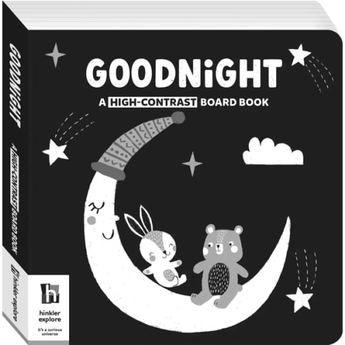 Goodnight High-Contrast Board Book | Hinkler | Bear & Moo
