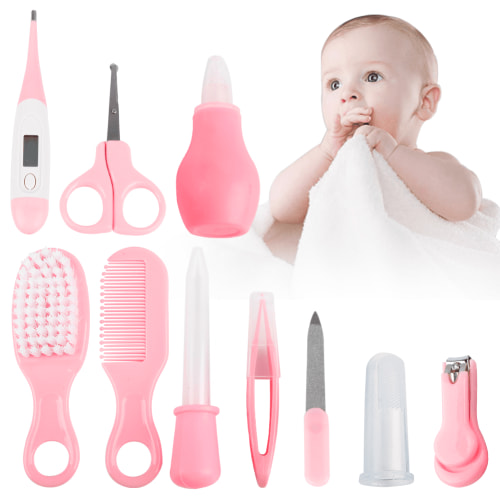SUGARDAY 10 in 1 Baby Healthcare and Grooming Kit for Girl Boy Care Kit Toddlers Nail Clippers (Pink) - Shop Black Friday Deals for 2024!