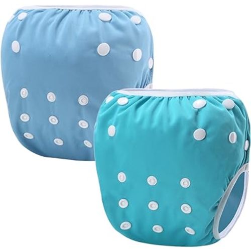 storeofbaby Reusable Swim Diapers Covers Waterproof Swimming Pants for 8-36lbs Unisex Baby Pack of 2