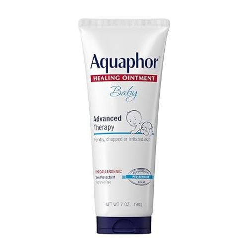 Aquaphor Baby Healing Ointment Advanced Therapy Skin Protectant, Dry Skin and Diaper Rash Ointment, 7 Oz Tube