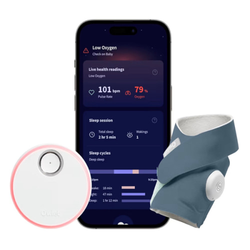Owlet Dream Sock® - FDA-Cleared Smart Baby Monitor - Track Live Pulse (Heart) Rate, Oxygen in Infants - Receive Notifications