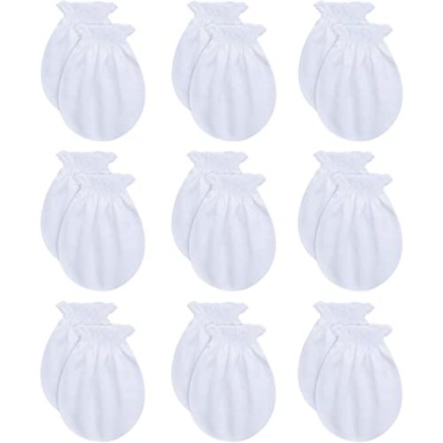 Amazon.com: RATIVE Newborn Baby Cotton Gloves Sleep Sleeping No Scratch Mittens Mitts Set for 0-3 0-6 Months Boys (9-pairs/white) : Everything Else