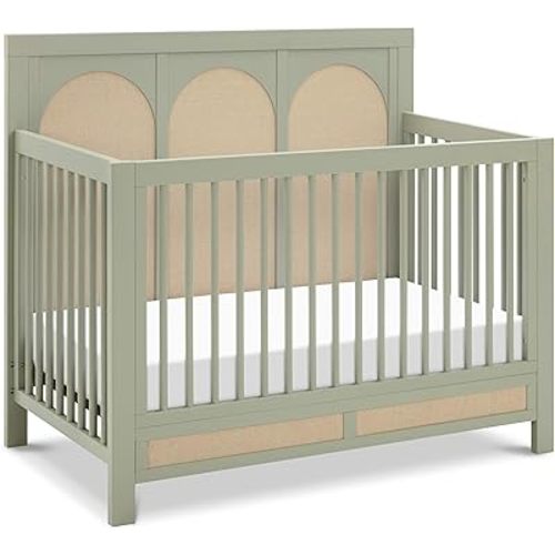 Namesake Eloise 4-in-1 Convertible Crib in French Sage Performance Sand Eco-Weave, GREENGUARD Gold Certified