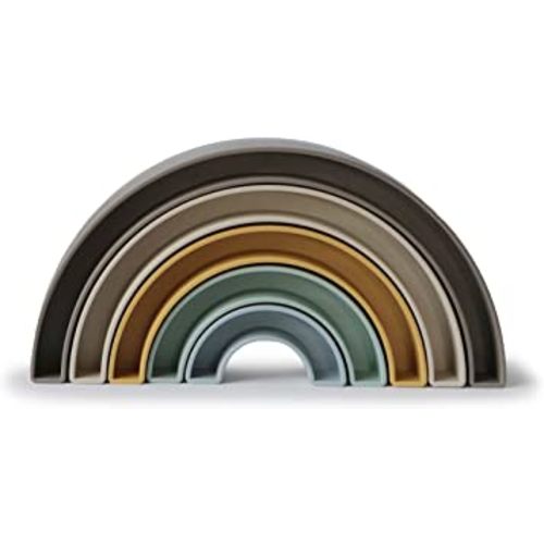 mushie Rainbow Stacker Toy | Made in Denmark (Hillside)