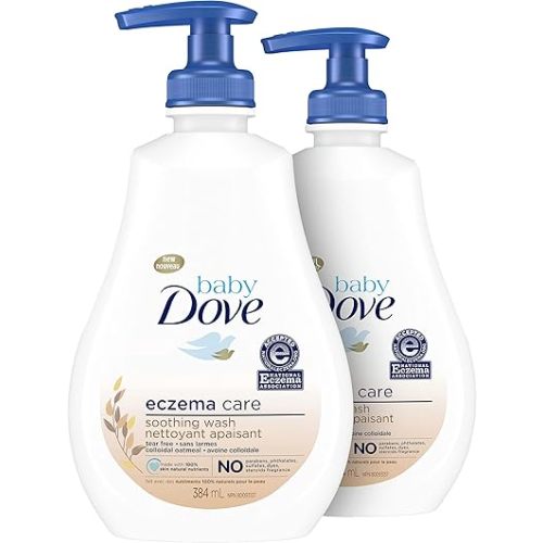 Baby Dove Soothing Baby Body Wash Eczema Care 2 Count To Soothe Delicate Baby Skin No Artificial Perfume or Color, Paraben Free, Phthalate Free 13 oz