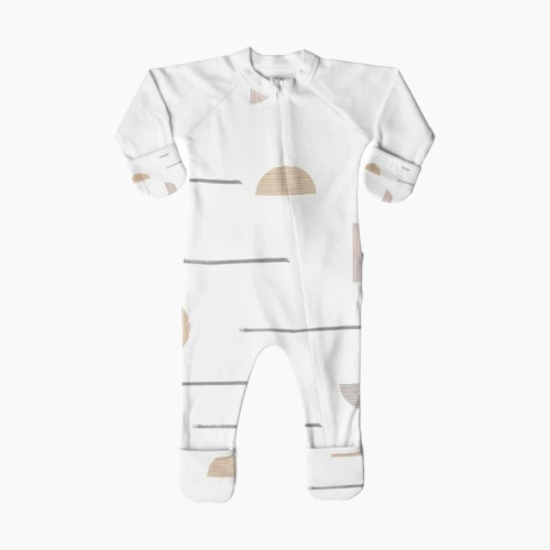 Goumi Kids Organic Cotton Footie - Geo Dash, 0-3 Months