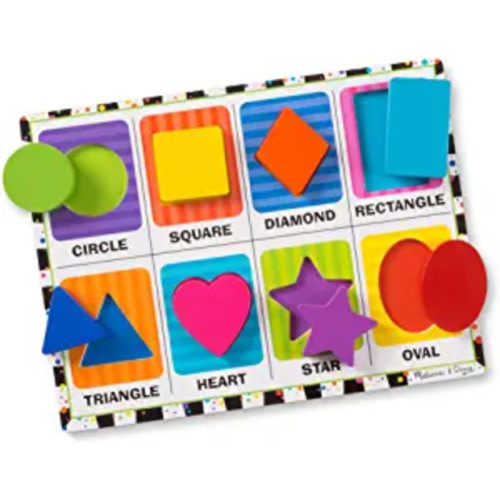 Melissa & Doug Wooden Shapes Chunky Puzzle