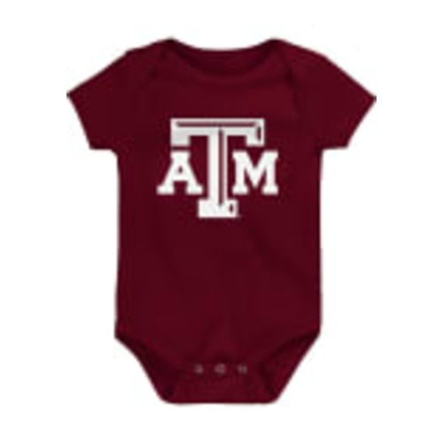Texas A&M Aggies Baby MAROON Born to Be 3pk One Piece Set - 133416728