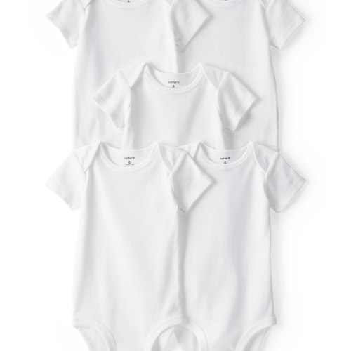 White Baby 5-Pack Short-Sleeve Bodysuits | Carter’s Oshkosh Canada