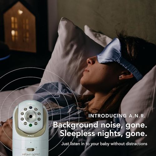 Infant Optics DXR-8 PRO Video Baby Monitor, 720P HD Resolution 5" Display, Patent-Pending A.N.R. (Active Noise Reduction), Pan Tilt Zoom, and Interchangeable Lenses