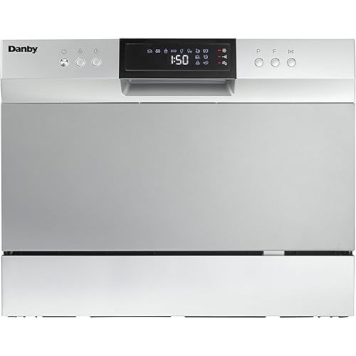 Danby DDW631SDB Countertop Dishwasher with 6 place Settings and Silverware Basket, LED Display, Energy Star