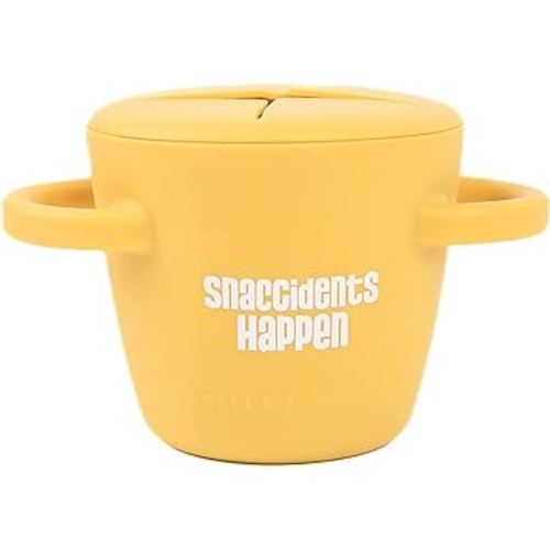 Bella Tunno Snack Cups for Toddlers, Silicone Spill Proof Food Container with Lid, Babies & Kids 6-12 Months, Snaccidents