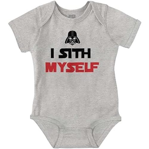 Brisco Brands Spaced Myself Dark Galaxy Nerd Baby Romper Boys or Girls