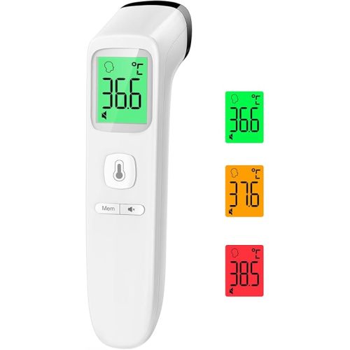 Thermometer for Adults Kids, Baby Thermometer 1s Fast Measure, Digital Forehead Thermometer with Fever Alarm, Mute Mode, 35 Set Memory and a Storage Pouch, Easy to Use for All Ages