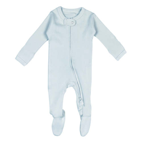 L'oved Baby: Size 0-3 Organic Zipper Baby Footie (Moonbeam)