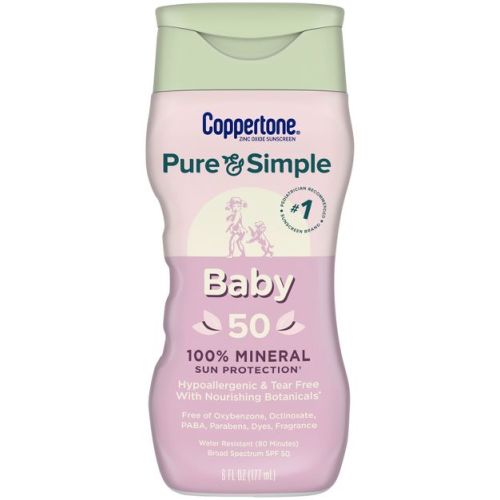 Coppertone Pure & Simple Baby Mineral Sunscreen - Spf 50 - 6 Fl Oz