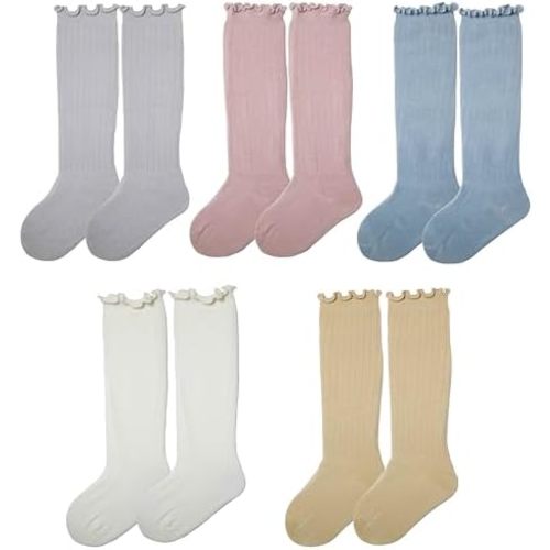 5 Pairs Baby Boys Girls Keen High Cotton Socks Nerborn Baby Infants Toddlers Cotton Boys Girls Socks
