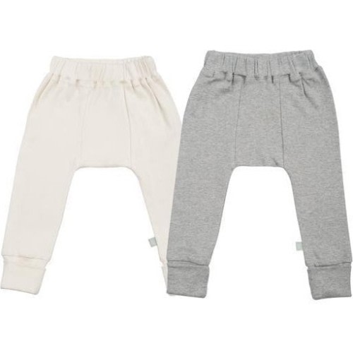 Boxed 2-Piece Pants Set, Grey/Ivory - Finn + Emma | Maisonette