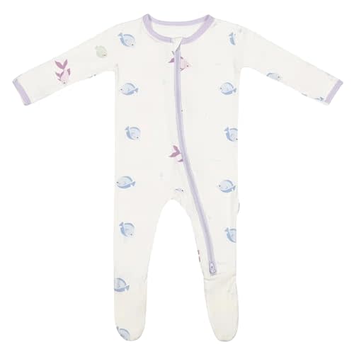 Bamboo Little Soft Baby Footie Pajamas, Baby Clothes, Newborn Sleepers, 95% Viscose and 5% Spandex, 0-24 Months