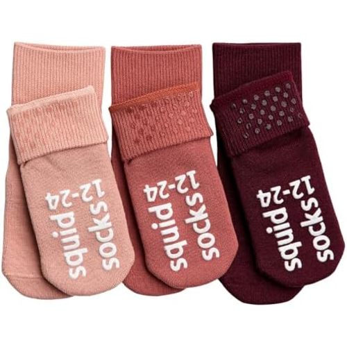 squid socks Unisex Cotton Socks | 0-6M, 6-12M, 12-24M, & 2T-3T | Grip Socks that Stay On | As Seen on Shark Tank