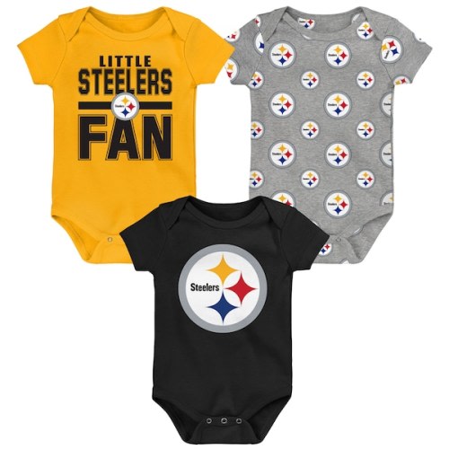 Pittsburgh Steelers Outerstuff Newborn Little Tike 3-Piece Bodysuit Set