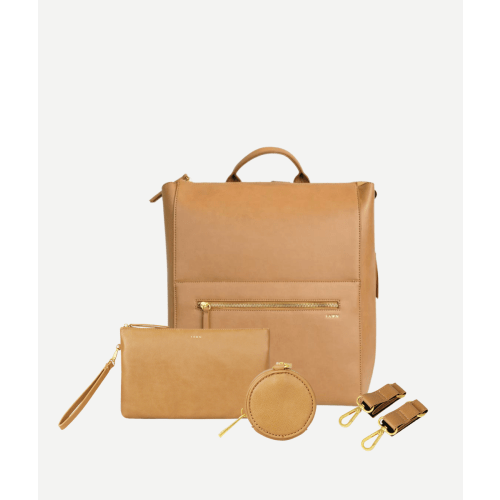 The Square Diaper Bag Bundle - Tan
