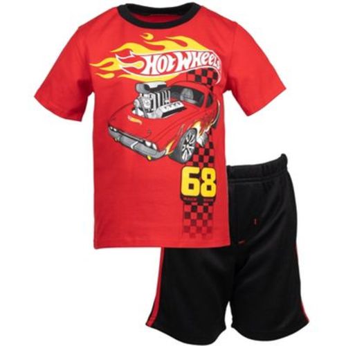 Hot Wheels Toddler Boys T-shirt And Mesh Shorts Outfit Set Yellow / Gray 2t