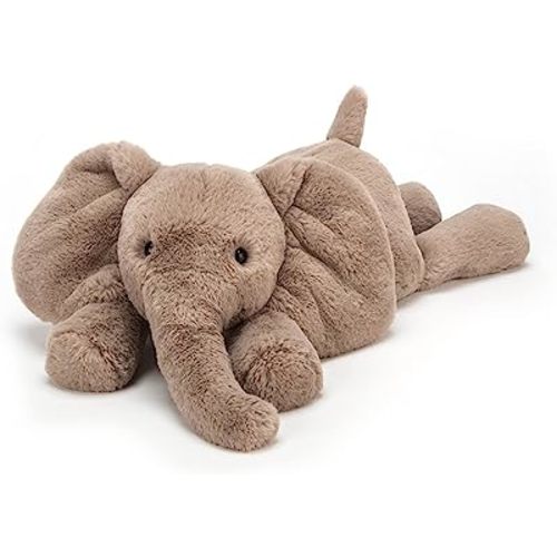 Jellycat Smudge Elephant Stuffed Animal, Medium 9.5 inches - Elephant Plush Toy - Classic Children's Gift