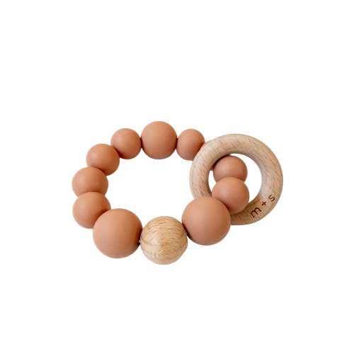Circle Teether - Peach – A Natural, Eco-Friendly Teething Solution by Marlowe and Sage LLC