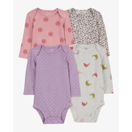 Baby 4-Pack Long-Sleeve Original Bodysuits - Carter's | Carter's