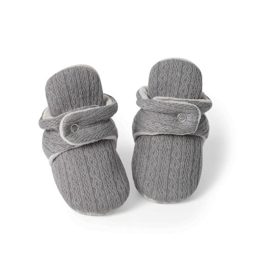 Sawimlgy Newborn Infant Baby Girl Boy Cotton Booties Stay On Sock Slippers Soft Bedroom Shoes Non-Skid Ankle Boots With Grippers Toddler Crib Warm Shoe First Walker Birthday Shower