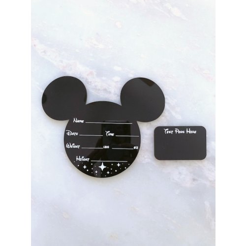 Acrylic Mickey Mouse Baby Announcement Birth Stats Sign - Etsy