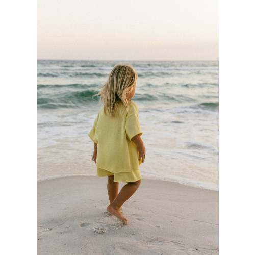 Knitted Short Set- Lemon