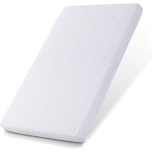 Pack and Play Mattress, 38" x 26" x 1.5" Pack N Play Mattress Topper, Dual Sided Comfort Gel Memory Foam Mattress with Removable Breathable Soft Cover, Playard Mattress for 38” x 26” playard