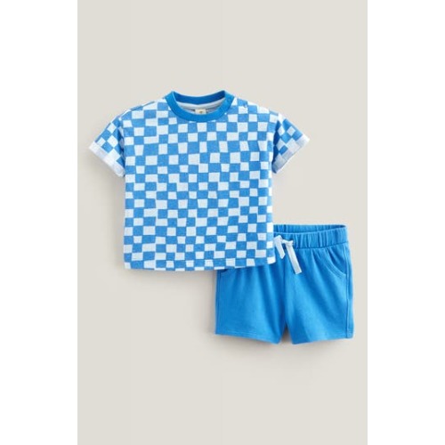 Patterned T-Shirt & Drawstring Shorts Set, 6M