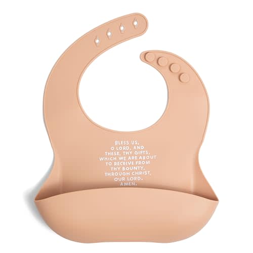 Be A Heart Silicone Baby Bibs, Adjustable Waterproof Bibs, Meal Blessing Bibs