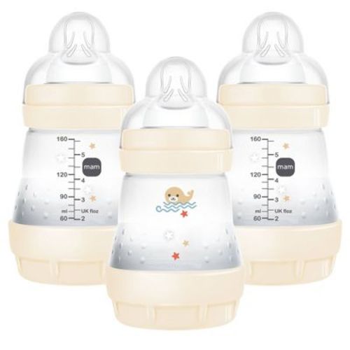 Mam Easy Start Anti-colic Baby Bottle - 0+ Months - 5oz/3pk - Shell