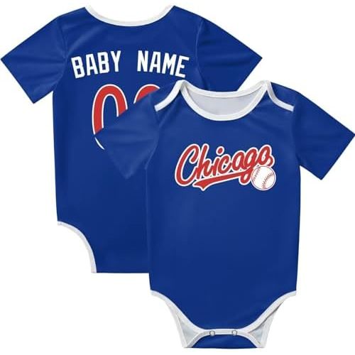 KREDE Baby Clothes Unisex Bodysuit Personalized Custom Baby Name Number for Boy Girl
