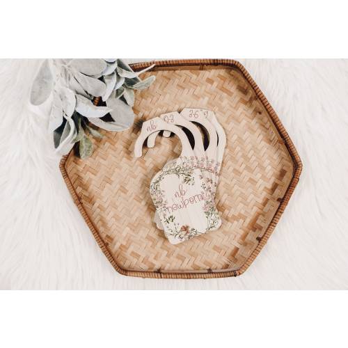 Wildflowers Baby Wood Closet Dividers Nursery Closet Clothes Organizer Wood Clothes Divider Baby Wardrobe Dividers New Mom