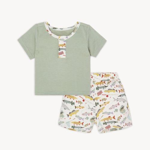 reel good time modal magnetic roll around short sleeve top + short set – Magnetic Me