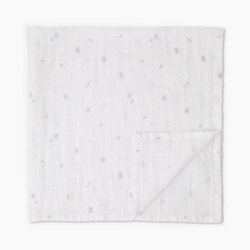 MORI Pre-Washed Burp Cloth & Muslin Swaddle - White, Large