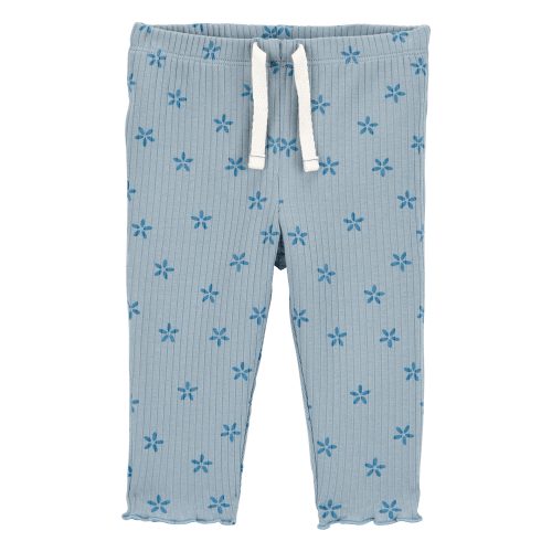 Baby Floral Pull-On Ribbed Pants - Carter's | Carter's - Newborn