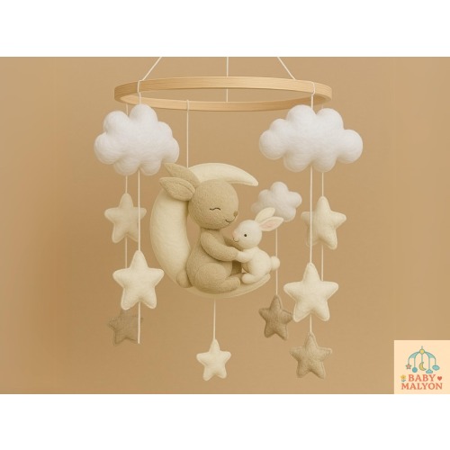 Bunny Baby Mobile, Bunny Baby Shower invitation, Bunny Baby Animals, Bunny Crib Toy, Bunny Crib Mobile, Bunny Nursery Theme, Bunny Family