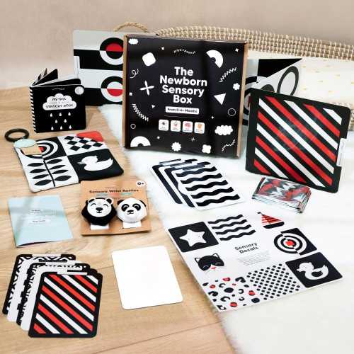 The Newborn Sensory Toy Box - Sensory Toys For Babies (0-6+ Months) - Great Baby Gift For Newborns & Baby Showers - Best Baby Toys
