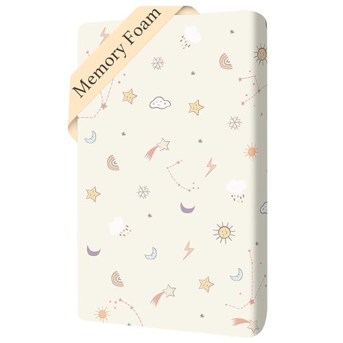 Aloe Cotton Dual Sided Pack and Play Mattress Pad,Mini Crib Mattress Topper 38x24,Breathable Pack N Play Mattresses Memory Foam,Playpen Mattresses for Baby Pack N Play,Portable Crib w/ Washable Cover