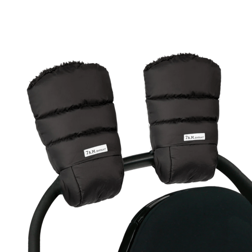 7AM ENFANT Warmmuffs - Black Plush